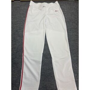 Nike Boys' Swingman Dri-FIT White Red Piping Baseball Pants - Size M